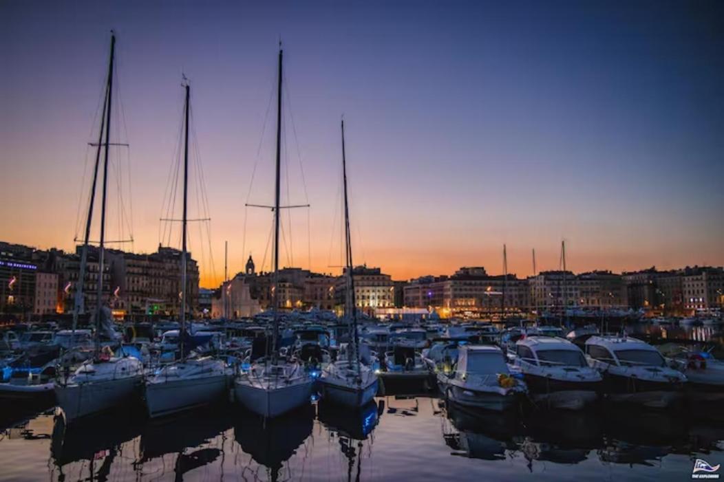 Vieux Port Proximite Panier Clim Central Cachet Marseille Exterior photo