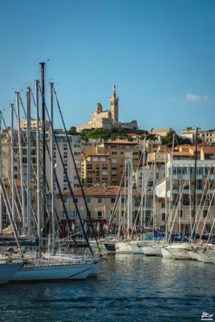 Vieux Port Proximite Panier Clim Central Cachet Marseille Exterior photo